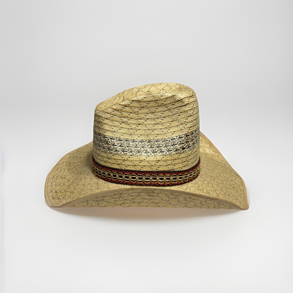 Vtg RIO GRANDE Cowboy Hat Mens 6-7/8 Chihuahua Straw High Dome‎ 55 Western Ranch